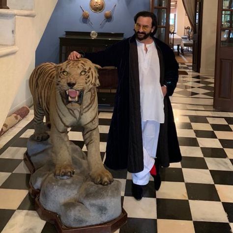 Nawab vibes! #SaifAliKhan enjoying his time off from sets at his home in Pataudi. Pataudi Palace, Long Room, Saif Ali Khan, Royal Prince, Ali Khan, My Father, Old Houses, Entertainment News, Royals