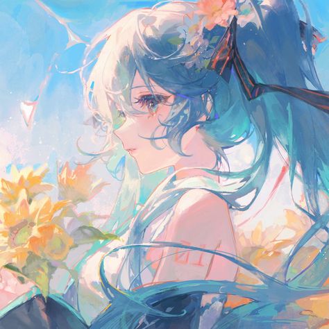 hatsune miku icon Hatsune Miku Icon, Pjsk Icons, Single Icons, Miku Icon, Koi Art, Anime Wallpaper Phone, Dream Art, Anime Sketch, Anime Scenery