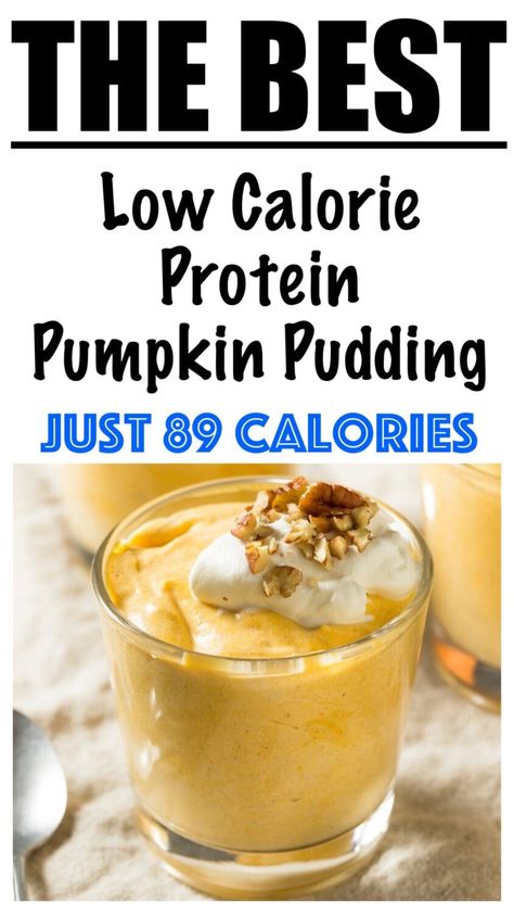 Low Calorie Protein Pumpkin Pudding Recipe Low Calorie Pumpkin Desserts, Low Calorie Pumpkin Recipes, Pumpkin Pudding Recipes, Dinner Under 300 Calories, Prep Snacks, Low Calorie Pumpkin, 500 Calories Recipes, Low Calorie Chocolate, Pumpkin Fluff