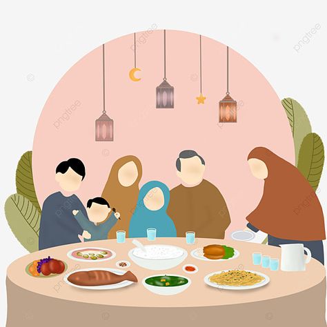 Iftar Ramadhan, Happy Iftar, Ramadan Preparation, Eating Together, Ramadan Png, Iftar Party, Family Png, Ramadan Lantern, Muslim Family