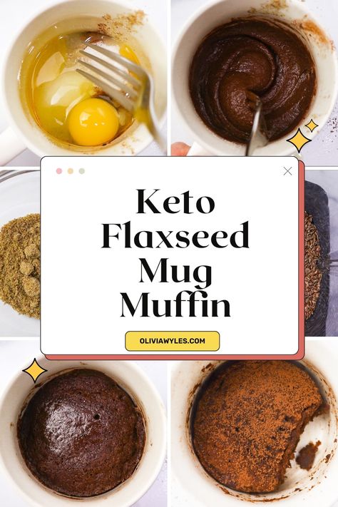 Whip up a quick, tasty keto treat with this easy Keto Flaxseed Muffin in a Mug recipe! Packed with healthy fats and fiber, this muffin is the perfect guilt-free breakfast. Ready in 60 seconds, it's ideal for busy mornings or a cozy evening dessert. Gluten-free and sugar-free, each bite is a delight to your taste buds without any carb overload. Pin this for a delicious, nutritious snack you can enjoy anytime! Keto Flaxseed Muffins, Thm Muffin In A Mug, Muffin In A Mug Recipe, Keto Pastries, Ramekin Recipes, High Fiber Muffins, Crochet Hoodies, High Protein Muffins, Flax Seed Muffins