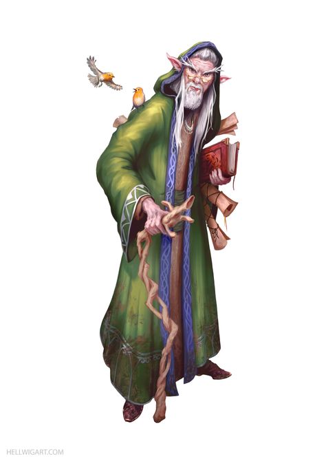 ArtStation - Fantasy Forest Characters 1 Pathfinder Elf, Half Elf Dnd, Elf Wizard, Old Elf, Dnd Elves, Pathfinder 2e, Male Elf, Half Elf, Elf Druid