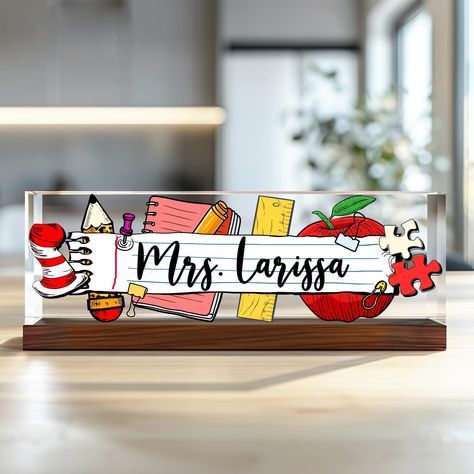 Personalized desk name plate