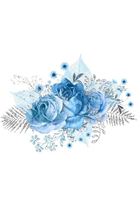 Blue Flower Pictures, Blue Flowers Background, Clipart Flowers, Flower Picture Frames, Baby Boy Cards, Floral Logo Design, Frame Border Design, Floral Wreath Watercolor, Color Celeste