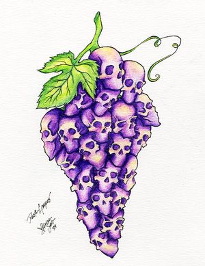 Gothic Drawings, Fruit Tattoo, Skull Girl Tattoo, Christ Tattoo, Wicked Tattoos, Watercolour Pencils, Skull Bones, Skulls Drawing, Spooky Tattoos