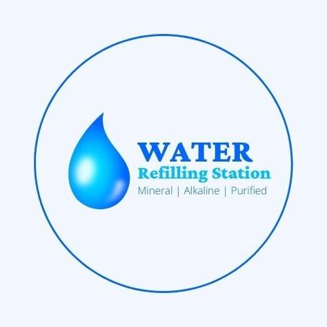 logo, water refilling station logo, water store logo, mineral station logo Purified Water Logo, Water Refilling Station Design Logo, Water Refilling Station, Refilling Station, Water Station, Water Logo, Alkaline Water, Purified Water, Spring Water