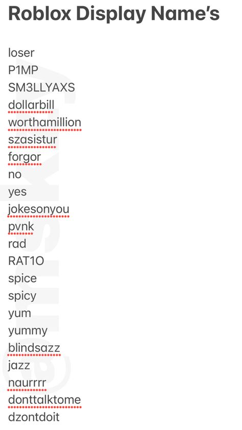 Aesthetic Pfp Names, Roblox Display Name Ideas Aesthetic, Goofy Usernames Ideas, Best Roblox Display Names, Funny Roblox Display Name Ideas, Roblox Cute Display Names, Goofy Roblox Display Names, Display Name Ideas Aesthetic, Emo Roblox Names