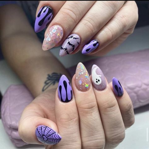 Ongles Goth, Holloween Nails, Witchy Nails, Halloween Acrylic Nails, October Nails, Goth Nails, Nice Nails, Nail Swag, Halloween Nail Designs