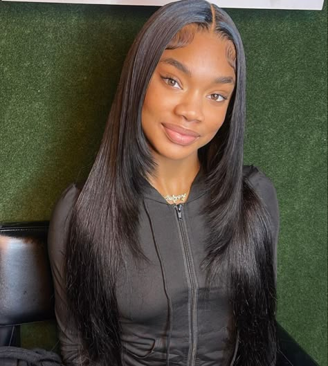 Hair Down Styles, Straight Human Hair Wigs, Hd Lace Wigs, Frontal Wig Hairstyles, Wigs Straight, Sew In Hairstyles, Closure Wigs, Quick Weave Hairstyles, Lace Frontal Closure