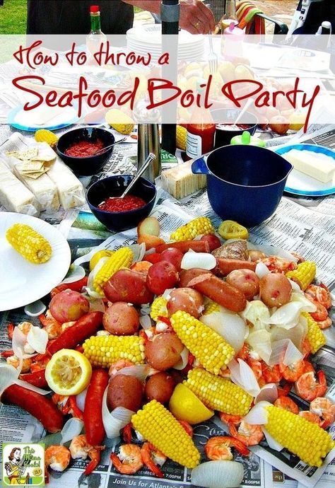 Seafood Boil Seasoning, Shrimp Boil Party, Crab Boil Party, Seafood Dinner Party, Seafood Broil, Cajun Seafood Boil, Fish Boil, Seafood Boil Party, Crawfish Boil Party