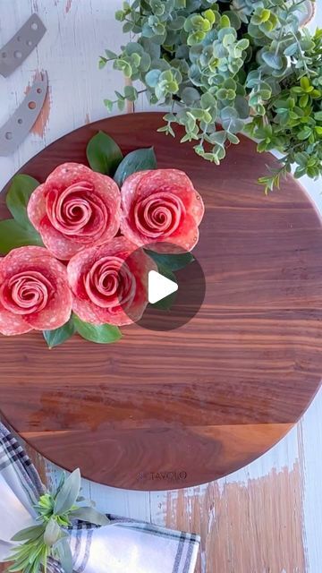 Meat Flowers Charcuterie, Cheese Arrangements, Charcuterie Board Flowers, Floral Charcuterie Board, Spring Charcuterie Board Ideas, Salami Flowers, Charcuterie Tips, Charcuterie Flowers, Pink Charcuterie Board