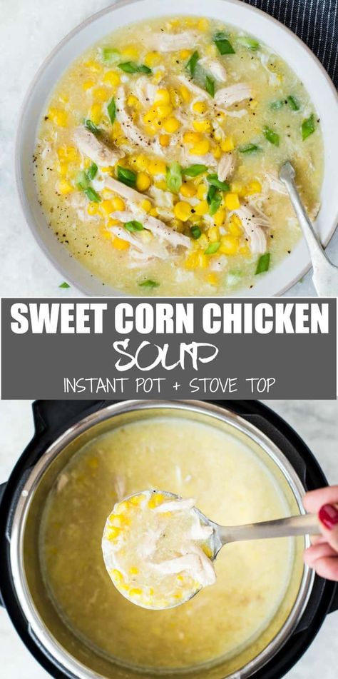 Creamy Sweet Corn, Chicken And Sweetcorn Soup, Chicken Corn Soup, Corn Soup Recipes, Cheesy Potato Soup, Sweet Corn Soup, Easy Corn, Corn Chicken, Make From Scratch