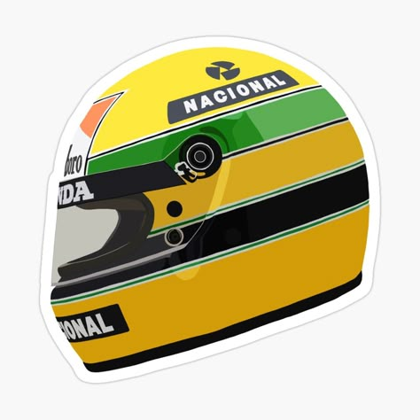 Senna Helmet, Ayrton Senna Helmet, Elmo Wallpaper, Senior Jackets, Helmet Tattoo, Lakers Logo, Racing Stickers, F1 Art, Stage Set Design