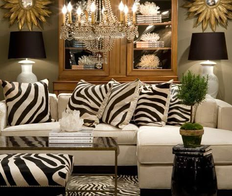 Love me some Zebra Animal Print Furniture, Zebra Decor, Animal Print Decor, African Home Decor, Bantal Sofa, African Decor, Design Del Prodotto, A Living Room, Home Fashion