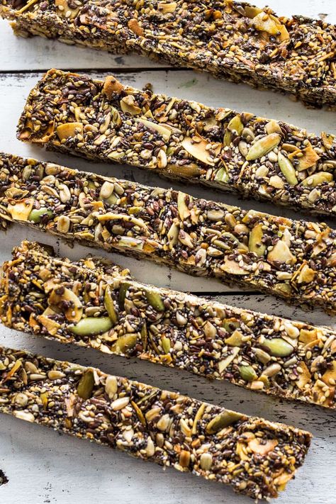 Seed Bars Recipe, Paleo Granola Bars, Gluten Free Granola Bars, Paleo Granola, Seed Bars, Midday Snack, Gluten Free Granola, Homemade Granola Bars, Grain Free Granola