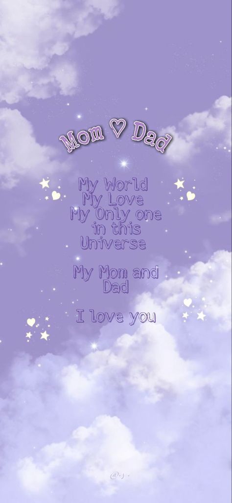 Iphone Wallpaper Korean, I Love U Mom, Dad Aesthetic, Love U Mom, Sparkle Wallpaper, Mom And Dad Quotes, Cute Easy Doodles, Night Sky Wallpaper, I Love My Dad