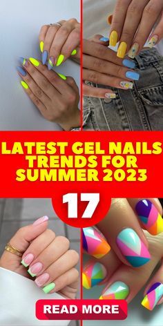 For the perfect summer manicure that will last, consider trying out some summer gel nails in 2023. With a variety of colors and designs to choose from, you can find the perfect look to match your personal style. Short gel nails are a popular choice for a low-maintenance yet trendy option, while bright and bold colors like blue and pink are perfect for making a statement. If you're looking for something more simple and classic, opt for popular color trends like pastel shades or neutrals. Trending Summer Gel Nails 2023, Short Bright Summer Nails 2023, Nail Art For Summer 2023, 2023 Summer Gel Nails, Gel Nails 2023 Trends Summer, Short Summer Nails 2023 Gel, Cute Nail Designs 2023, Bright Manicure Ideas, Summer 2023 Gel Nails