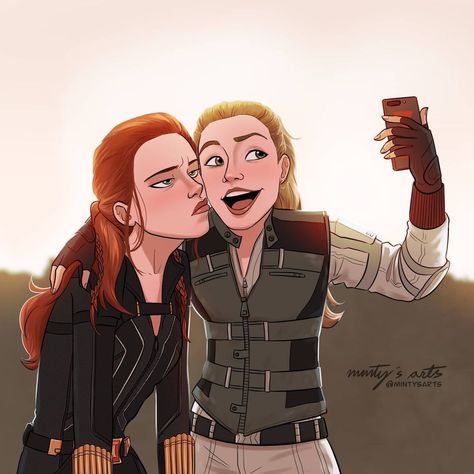 Natasha And Yelena, Наташа Romanoff, Avengers Fan Art, Marvel Drawings, Marvel Artwork, Marvel Images, Marvel Fan Art, Marvel Avengers Movies, Black Widow Marvel