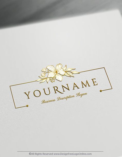 Floral Design Logo, Vintage Logo Maker, Create A Logo Free, Best Logo Maker, Logos Photography, Logos Vintage, Make Up Cosmetics, Jewelry Logo Design, Floral Logo Design