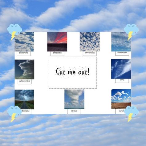 This cloud viewer DIY cloud identification tool is perfect for taking outdoors for all your cloud identification needs. Laminate it to make it last longer. Then you’ll never have to miss out on another cloud. Cloud Viewer Printable, Cloud Finder Craft, Cloud Finder, Cloud Identification, Cloud Spotter, Cloud Viewer, Outdoor School Activities, Types Of Clouds, Solar Eclipse Activity