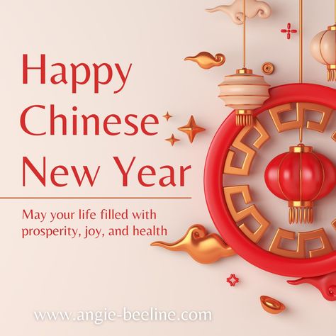 Happy Chinese New Year! Wishing you and yours prosperity and abundance in the things that matter most! Linkedin Post, Red Minimalist, Chinese New Year Greeting, Prosperity And Abundance, New Year Greeting, Things That Matter, New Year Greetings, Happy Chinese New Year, White And Red