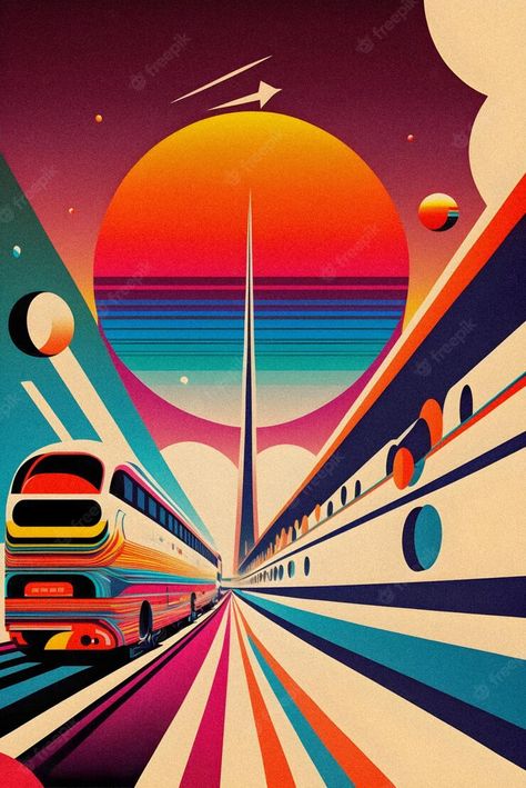 Futurism Poster, Retro Futurism Art, Golf Games, Futurism Art, Space Illustration, Internet Culture, Daft Punk, Art Space, Retro Futurism