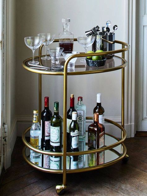 Home Decor Ideas Art Deco Bar Cart, Wall Mirror With Shelf, Art Deco Bar, Persian Style Rug, Lighting Trends, Furniture Trends, Outdoor Furniture Collections, Outdoor Dining Furniture, Kitchen Mirror