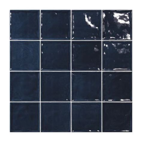 Carrelage effet zellige bleu 15x15 CHIC MARINO - 1m² - EL BARCO Gloss Kitchen, Square Tiles, Kitchen Walls, Kitchen Wall Tiles, Square Tile, Blue Tiles, Ceramic Kitchen, Blue Square, Fresh Look