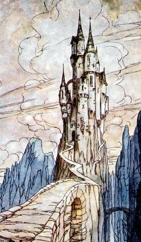 Drawing Castle, Concept Art Disney, Watercolor Castle, Drawing Dragon, Castle Illustration, Castle Drawing, The Jungle Book, Castle Art, Disney Concept Art