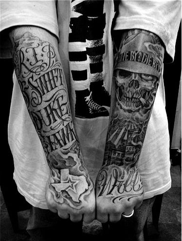 Paul Wall's tattoos.. Paul Wall Tattoos, Mr Cartoon Tattoo, Cholo Tattoo, Tat Inspiration, Feather With Birds Tattoo, Paul Wall, Mexican Tattoo, Texas Tattoos, Anker Tattoo