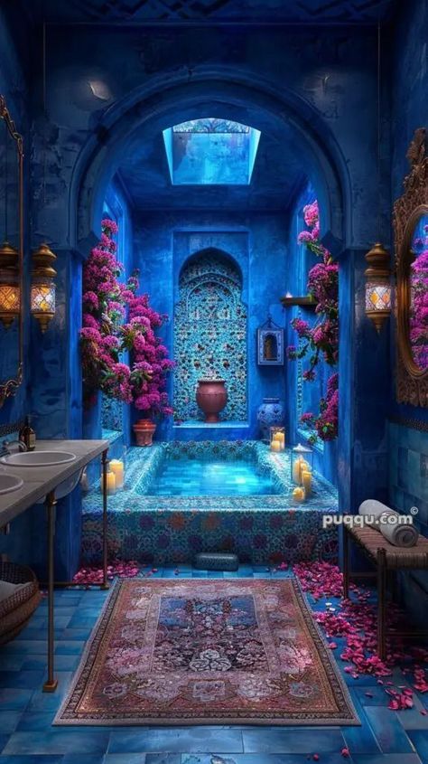 Moroccan Style Bathroom, Moroccan Inspired Bathroom, Coastal Bathroom Decor, Coastal Bathrooms, Unique Tile, Stunning Bathrooms, Bathroom Design Ideas, Modern Beach House, Inspire Me Home Decor