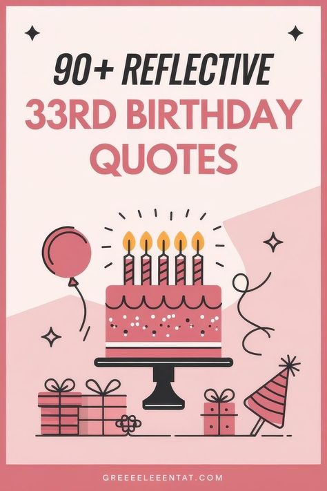 Ready to reflect on 33 years of life? These powerful birthday quotes and captions are perfect for your special day! Discover quotes for Instagram, captions for yourself, and words that celebrate this unique chapter. 💫 Tap the link for inspiration! #33rdBirthdayQuotes #BirthdayCaptionsForMyself Chapter 33 Birthday Quotes, 33 Birthday Quotes, Instagram Captions For Yourself, 33rd Birthday Quotes, Birthday Captions For Myself, Cake Captions, 33 Birthday, Life Purpose Quotes, Quotes For Instagram Captions