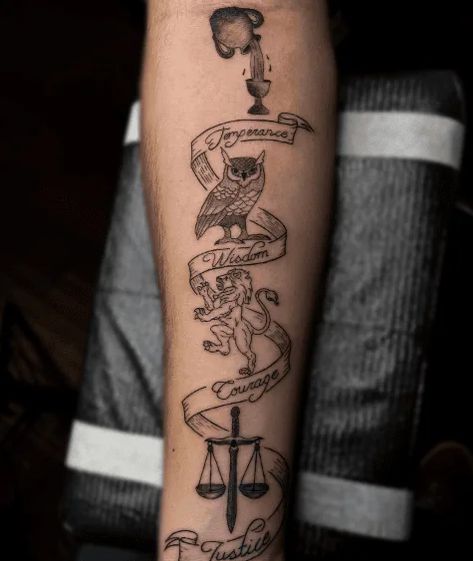 image-132.webp 475×563 pixels Stoicism Tattoo Ideas, Virtues Tattoo, Virtue Tattoo, Stoic Tattoo Ideas, Stoicism Tattoo, Stoic Tattoo, Amor Fati Tattoo, Bjj Tattoo, Philosophy Tattoos