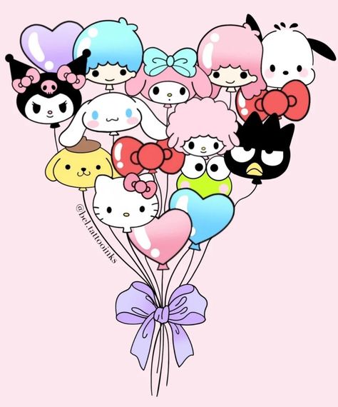 Saniro Charcters Icon, Sanrio Wallpapers, Kitty Aesthetic, Images Hello Kitty, Hello Kitty Printables, Karakter Sanrio, Hello Kitty Birthday Party, Walpaper Hello Kitty, Wallpaper Iphone Lucu