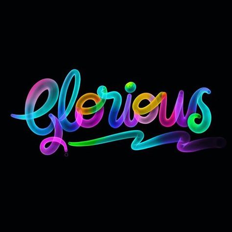 It’s a good day for a glorious day! And the beauty of it is that you can choose if you want it to be glorious. Attitude is everything AND it’s a choice. So choose to make it glorious by adding a splash of color into your day! 🌈🖤✨ Hallucination Art, Type Effects, Jason Naylor, Gradient Text, Megan Hess Illustration, Typography Logo Inspiration, Corporate Event Planning, Nyc Artist, Typography Artwork