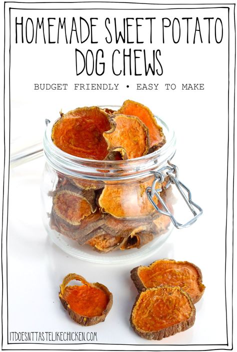 Easy DIY Sweet Potato Dog Chews Sweet Potato Dog Chews, Sweet Potato Dog, Dog Treats Recipe, Sweet Potato Dog Treats, Potato Dog, Dog Treats Homemade Easy, Dog Biscuit Recipes, Sweet Potato Slices, Easy Dog Treats