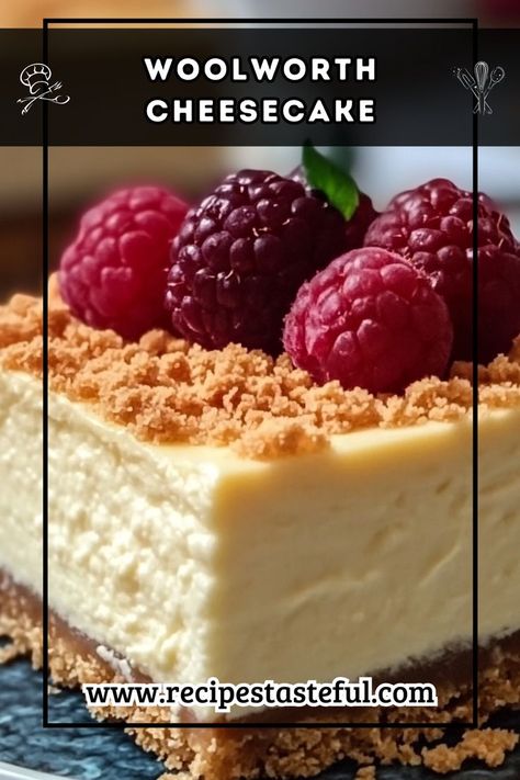 This easy and classic Woolworth Cheesecake is light, fluffy, and perfect for any occasion! With its delightful lemon flavor and creamy texture, it’s sure to become a family favorite. Fluffy Cheesecake Recipe, Woolworth Cheesecake Recipe, Woolworth Cheesecake, Fluffy Cheesecake, Healthy Dessert Options, Lemon Jello, Creamy Pudding, Lemon Flavor, Decadent Cakes