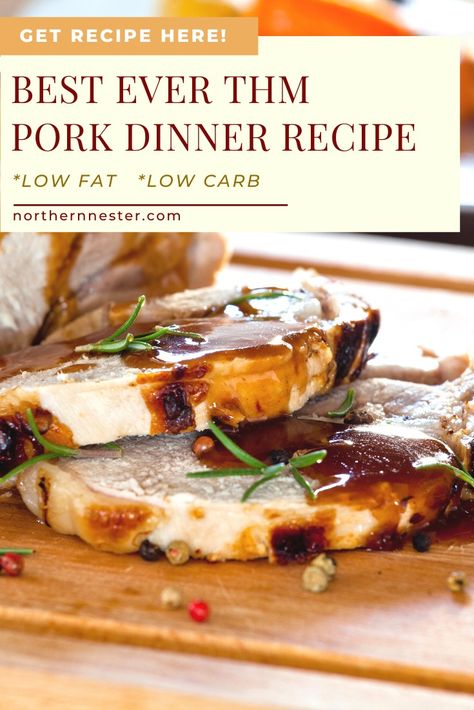 Thm Pork Recipes, Thm Fall Dinner Recipes, Instant Pot Pork Loin Recipe, Trim Healthy Mama Recipes Dinner, Trim Healthy Mama Dinner, Thm Fp, Fuel Pull, Thm Dinner, Pork Meals