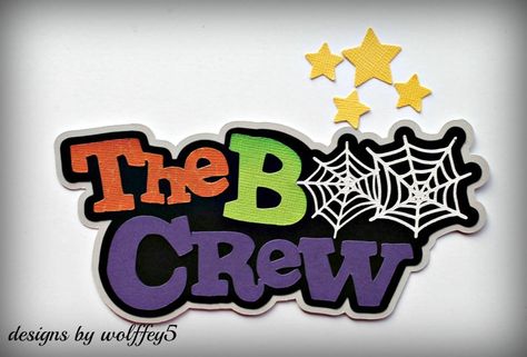 Halloween Paper Piecing, Scrapbook Die Cuts, Halloween Scrapbook, Scrapbook Titles, Premade Scrapbook, Halloween Paper, Scrapbook Embellishments, Halloween Trick Or Treat, Halloween Hacks