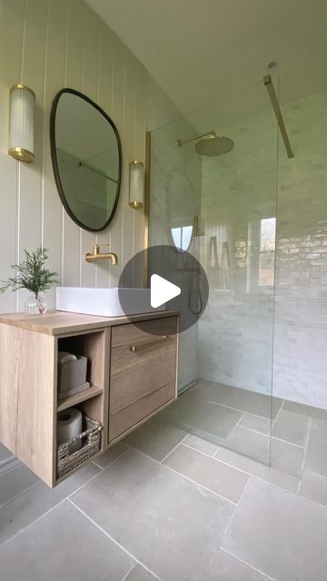 Louise Clark on Instagram: "En-Suite Reveal 🙊⁣ ⁣ ad Oh my god guys I’m finally revealing our first room 🙌🏽 and I’m so excited but also so freaking nervous 😆⁣ ⁣ We wanted to try and get the en suite done first so we had a room where we could clean off all the dust and have a bit of a sanctuary compared to all the chaos going on around us. And I couldn’t be happier with what we’ve achieved here. We were super lucky to be able to work with @crosswater_uk to create this space.  ⁣ It’s a very small room and to the right of the old shower was a cupboard but we stole the cupboard to make the shower twice the size which was an absolute must. We decided on a wet room style en suite to make it feel bigger and I knew I exactly the kind of style I wanted after months of scouring Instagram and Pint Downstairs Shower Room Ideas, Small En Suite Shower Room, Uk Bathroom Ideas, Tiny Ensuite Ideas, Small Shower Room Ideas, Very Small Room, Louise Clark, Small Wet Room, Victoria Plum