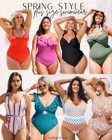 Plus Size Pool Outfit, Plus Size Swimwear 2023, Bathing Suit For Body Type Plus Size, Midsize Bathing Suit, Girly Closet, Apple Body Shape Outfits, Flattering Bathing Suit, Plus Size Bathing Suits, Mom Swimsuit