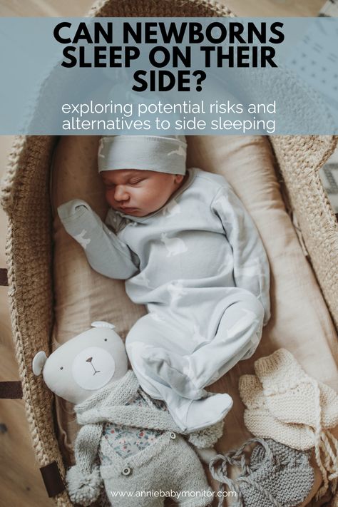 Can newborns sleep on their side? Exploring potential risks and alternatives to side sleeping. In our article, we will tell you everything important.

#anniebabymonitor #babymonitor #pregnancy #newborn #babysleeps Baby Sleeping On Side, Newborn Sleeping, Sleep Posture, Baby Tracker, Infant Sleep, Side Sleeping, Family Holiday Photos, Crib Bumper, Sleep Schedule