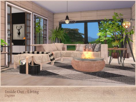 Living Room Sims 4, Sims 4 Cc Furniture Living Rooms, Sims 4 Kitchen, House Flippers, Cozy Patio, Sims House Design, Sims 4 Cc Furniture, Outdoor Living Room, Pallet Furniture Outdoor