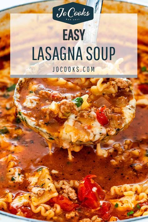 Easy Lasagna Soup, Soup For Dinner, Lasagna Soup Recipe, Traditional Lasagna, Pot Lasagna, Bacon Pasta, Lasagna Soup, Dinner Meals, Ultimate Comfort Food