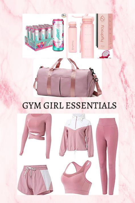 Gym Essentials Woman, Gym Bag Essentials List, Workout Bag Essentials, Outfit Athletic, Workout Sets For Women, Workout Gear For Women, Everyday Bag Essentials, Girl Essentials, Running Outfit