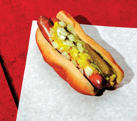 The Eight Best Hot Dogs in Chicago — Bon Appétit Best Hot Dogs, Chicago Spring, Chicago Hot Dog, Italian Beef Sandwiches, Crockpot Chicken And Dumplings, Polish Sausage, Chicago Dog, Red Hots, Hot Dog Stand