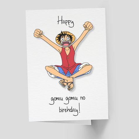 Celebrate your loved one’s birthday with this special Monkey D Luffy-designed card. Happy Birthday Luffy One Piece, Anime Birthday Card Ideas, One Piece Gift Ideas, Anime Birthday Cards, Birthday Paper Crafts, Luffy Birthday, Happy Birthday Luffy, One Piece Gifts, One Piece Birthday