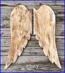 Salvaged Pair of 46.5 Large Wood Angel Wings Shabby Chic or Christmas Decor | Large Angel Wings Wood Angels Rustic, Wood Angel Wings, Wooden Angel Wings, Large Angel Wings, Diy Angel Wings, Bar Height Dining Table, Wooden Ideas, Wood Angel, Wooden Angel