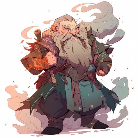 Dwarfs Drawing, Dwarves Dnd, Old Man Dnd, Medieval Character, Gnome Character Design, Dungeons And Dragons Rules, Concept Art Character, Dnd Art, Dungeons And Dragons Characters