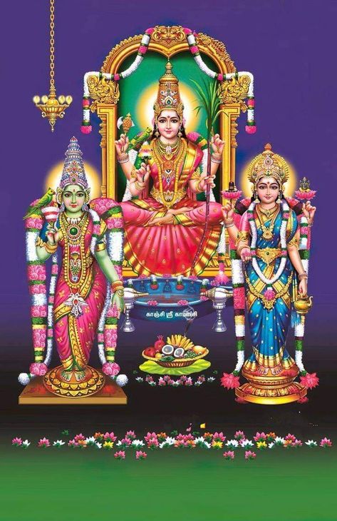 Kanchi Kamakshi, Tripura Sundari, Devi Images Hd, Durga Kali, Murugan Wallpapers, Happy Ganesh Chaturthi Images, Aadi Shakti, Durga Painting, Lord Murugan Wallpapers